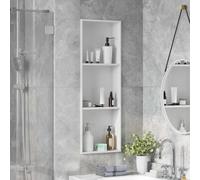White Stainless Steel Shower Niche 90 x 30 x 9.5 cm with Large Storage Space and Easy Installation for Bathroom Indoor Corrosion Resistant Versatile Waterproof Modern Design