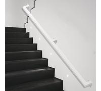 White Stair il, 1m-3m Adjustable Length, Wall-Mounted Iron Grip Railing, Complete Kit for Indoor & Outdoor Stairs, Durable & Stylish Safety Solution