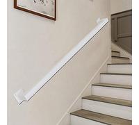 White Stairs Handrail 1m 1.5m 2m 3m 4m Staircase Banister Handrail Metal Wrought Iron Handrail Wall Mount Stair Railing for Indoor Outdoor Bathroom Corridor (Size : 13ft/390cm)