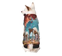 White Stallion Under The Peach Blossom Tree Dog Hoodie - Soft & Breathable Pet Clothes for Small to Large Dogs, Stylish and Comfortable Dog Clothes