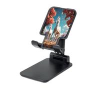 White Stallion Under The Peach Blossom Tree Phone Stand, Adjustable Desk Phone Holder for iPhone, Cell Phones & Tablets, Portable,Foldable Design
