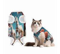 White Stallion Under The Peach Blossom Tree Recovery Suit for Dogs Cats After Surgery,Pet Recovery Shirt, Dog Onesies Pet Surgery Recovery Suit