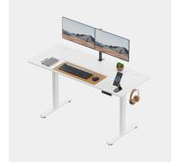 White Standing Desk 140x60cm with USB-C Charging Port