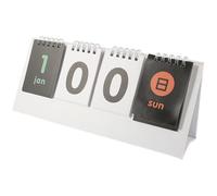 White Standing Perpetual Calendar with Countdown Score Display