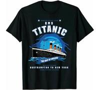 White Star Line RMS Titanic The Ship of Dreams Gift Men T Shirt Navy Blue