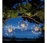 White Starburst Solar Powered String Lights 3.8m Marco Paul Off White One Size