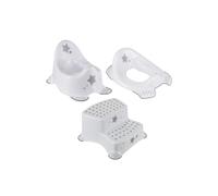 White Stars Baby Potty, Toilet Seat & Double Step Stool Set Keeeper White One Size