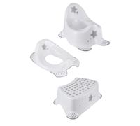 White Stars Baby Potty, Toilet Seat & Step Stool Set Keeeper White One Size