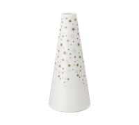 White Stars Large Conical Vase Seconds -