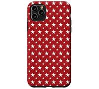 White Stars on Red Pattern Design Case for iPhone 11 Pro Max