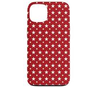 White Stars on Red Pattern Design Case for iPhone 13