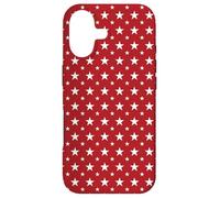 White Stars on Red Pattern Design Case for iPhone 17