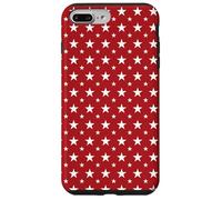 White Stars on Red Pattern Design Case for iPhone 7 Plus/8 Plus