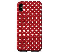 White Stars on Red Pattern Design Case for iPhone XS Max