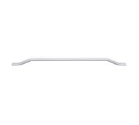 White Steel Pipe Grab Bar - 900mm Length - Rounded Safety Ends - Epoxy Coating
