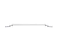 White Steel Pipe Grab Bar - 900mm Length - Rounded Safety Ends - Epoxy Coating - Wall Support Mobility Bar Handle