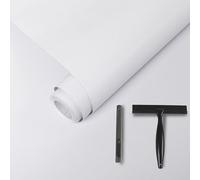 White Sticky Back Plastic 60x500cm White Vinyl Wrap Self Adhesive Wallpaper Peel and Stick with Tools Decorative for Kitchen Countertops Worktops Tables
