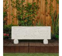 White Stone Cast Normandy Trough With Legs