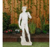 White Stone Large David Garden Statue
