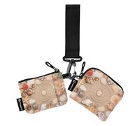 White Stone Lies Center Circle Frame Card Cases for Women ID Card Holder Large Capacity ID Card Holder Protector with Zipper Pocket for Women Men Pack of 2, multi-coloured, 4.13"(L) x 3.5"(W), Travel