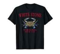 White Stone Virginia Crab Town Since 1715 Red Letters T-Shirt