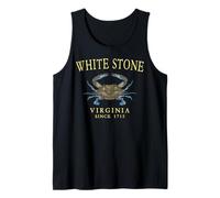 White Stone Virginia Crab Town Since 1715 Yellow Letters Tank Top