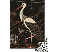 White Stork Serenity 1000-Piece Puzzle for Adults, 70x50cm/1000pcs; A Weekend Activity at Your Own Pace; White Cardboard for Simple Sorting