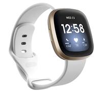 White Straps Compatible with Fitbit Sense Straps/ Fitbit Versa 3 Wristbands Soft Silicone Replacement Watch Bands for Women Men UK, Accessories Straps for Fit bit Sense/ Versa 3 for Large Wrist Size