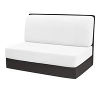 (white) Stretch Jacquard RV Dinette Cushion Cover Animal Protection Washable Loveseat RV Camper Car Bench Seats Restaurant Slipcovers