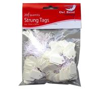White Strung Mini Pricing Tags - Pack of 200 - Size 13mm x 20mm