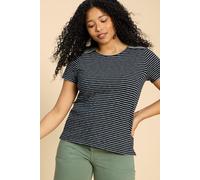 White Stuff Abbie Embroidered Stripe Tee Ivory Multi size 14 | Shirts Outlet | Women | White 14