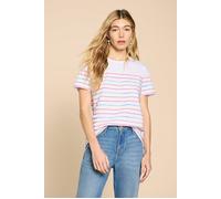 White Stuff Abbie Stripe Tee Ivory Multi size 14 | Shirts Outlet | Women | White 14