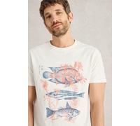 White Stuff Abersoch Fishes Graphic Tee White Print size S | Print T-Shirts Outlet | Men | White S