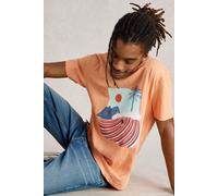 White Stuff Abersoch Surfs Up Graphic Tee Pink Print size S | Print T-Shirts Outlet | Men | Pink S