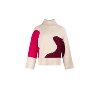 White Stuff Abstract Funnel Jumper Plum Mlt size 16 | Knitted Sweaters Outlet | Women | Magenta 16