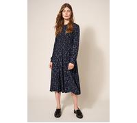 White Stuff Aneth Eco Vero Shirred Dre Black Printed size 8 | Midi Dresses Outlet | Women | Black 8