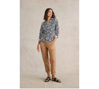 White Stuff Annie Jersey Shirt Black Print size 8 | Button-Down Shirts Outlet | Women | Black 8