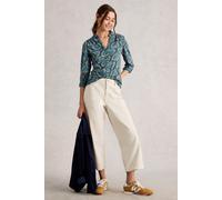 White Stuff Annie Jersey Shirt Blue Print size 10 | Button-Down Shirts Outlet | Women | Blue 10