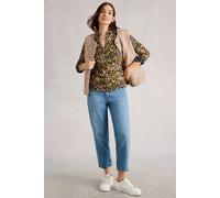 White Stuff Annie Jersey Shirt Chartreuse Print size 8 | Button-Down Shirts Outlet | Women | Green 8