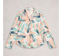 White Stuff Annie Jersey Shirt Ivory Print Size 18
