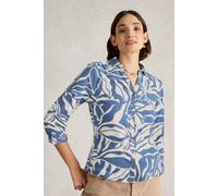 White Stuff Annie Jersey Shirt Navy Multi size 10 | Button-Down Shirts Outlet | Women | Blue 10