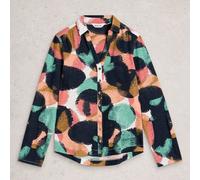 White Stuff Annie Jersey Shirt Navy Print Size 10