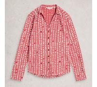 White Stuff Annie Jersey Shirt Pink Multi Size 14
