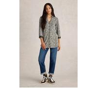 White Stuff Annie Longline Shirt Black Print size 8 REGULAR | Button-Down Shirts Outlet | Women | Black 8 REGULAR