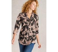 White Stuff Annie Longline Shirt Pink Print size 8 | Button-Down Shirts Outlet | Women | Pink 8