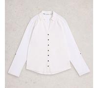White Stuff Annie Mix Jersey Shirt Brilliant White