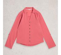 White Stuff Annie Mix Jersey Shirt Mid Pink