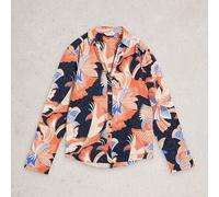 White Stuff Annie Printed Sparkle Shirt Navy Print