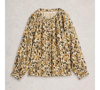White Stuff Ari Metallic Top Chartreuse Multi