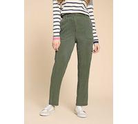 White Stuff Arlo Green Tencel Cargo Trousers White